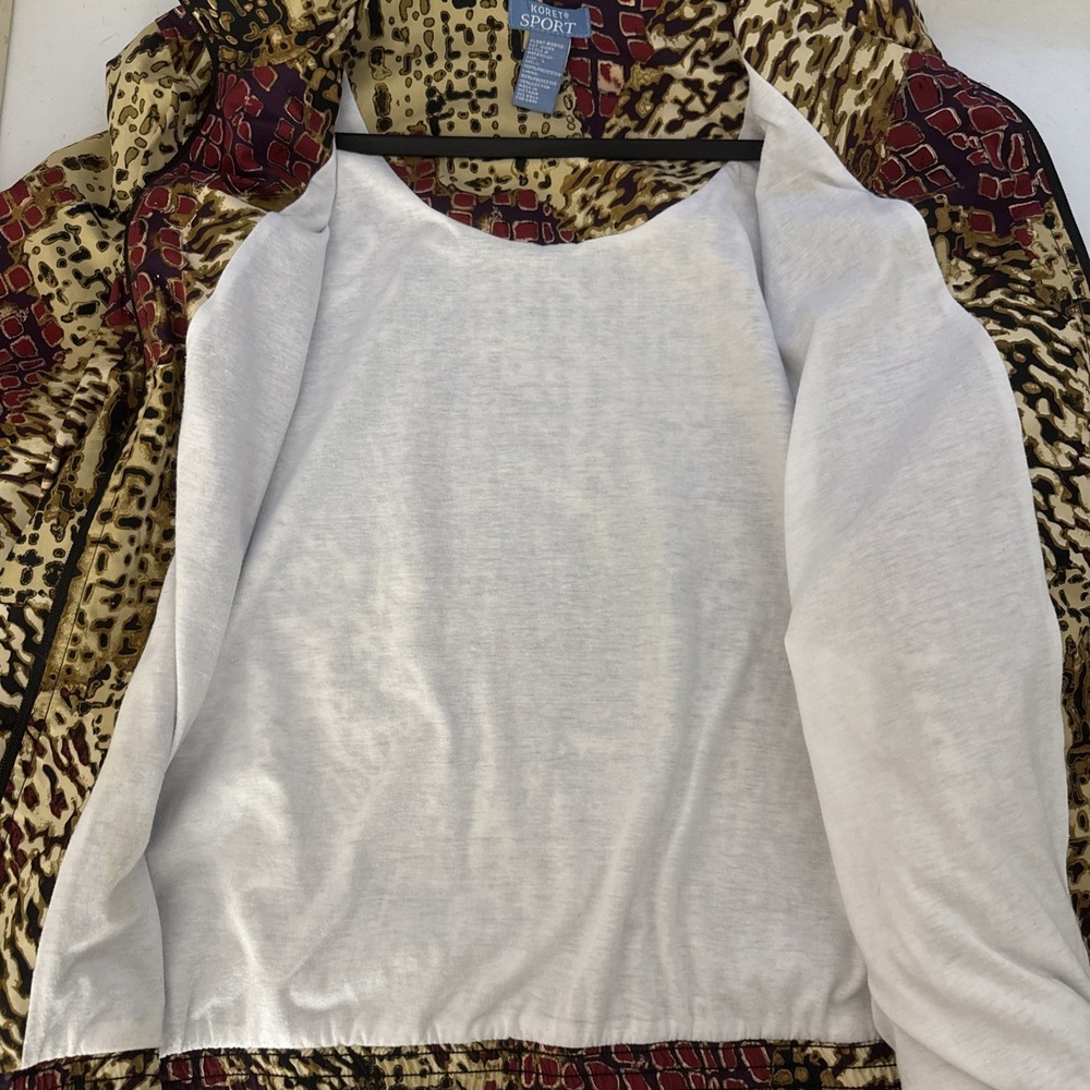 Koret Sport Women Zip Lightweight Windbreaker Jacket in Abstract Size Large - Picture 6 of 7